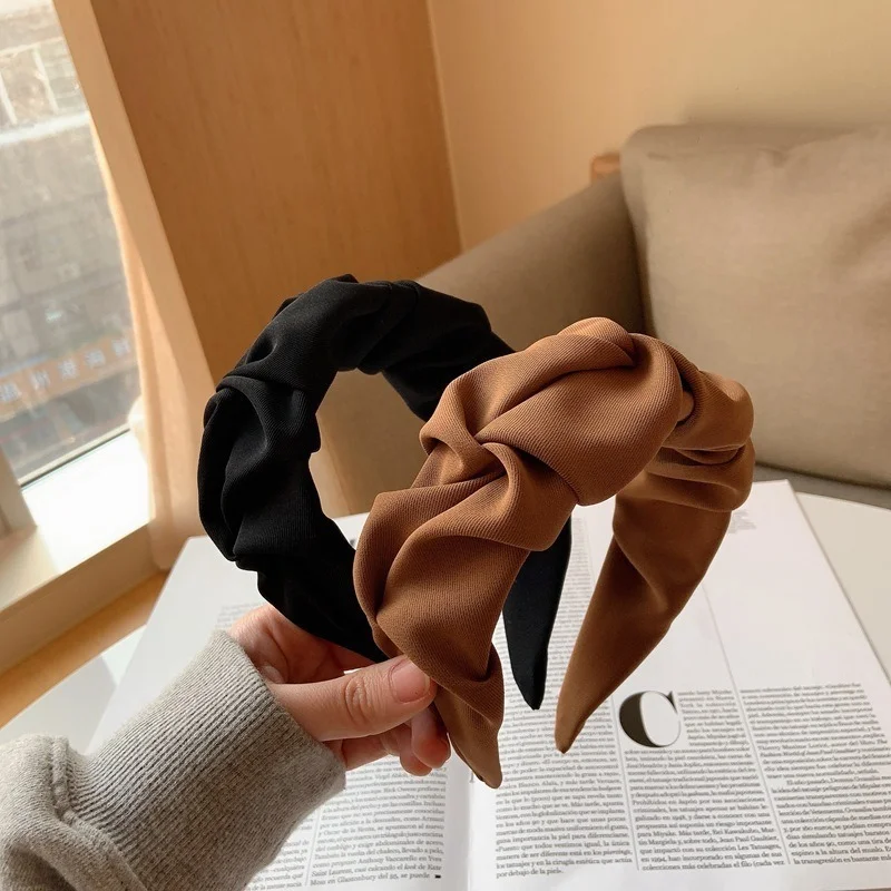 Korean Fashion Headbands Women Headdress Hair Band Hoop Designer Hairband Girls Hair Bow Accessories Headwear Scrunchie Tiara