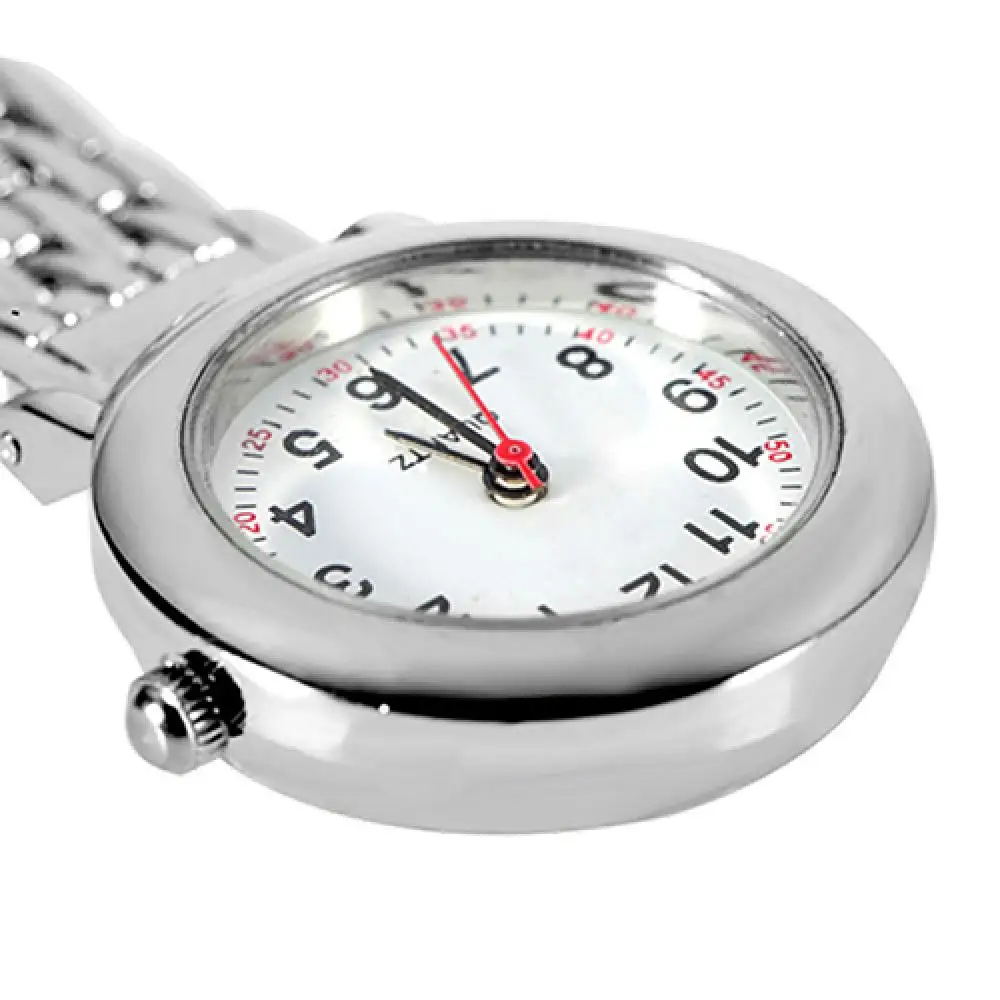 Quartz Pocket Watch Stainless Steel Numeral for Doctor Nurse Gift
