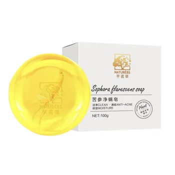 

Natural Bitter Ginseng Handmade Soap Ginseng Sea Salt Essential Oil Eliminating Mites Facial Soap