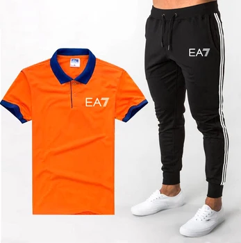 

tracksuit men jogging sports suit fashion clothes running sportswear t shirt+pants 2pcs gym fitness workout Casual Brand set