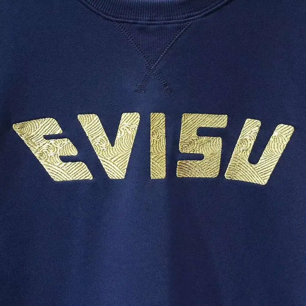 Осень-зима, Мужской Повседневный свитер Evisu, теплый, дышащий, модный, с вышивкой, с длинными рукавами, для мужчин и женщин, одежда для влюбленных