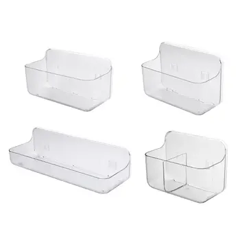 

Bathroom Kitchen Storage Shelf Wall Mounted Bathroom Rack Organizer Multifunction Basket Punch Free