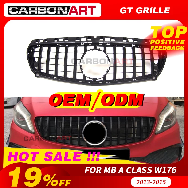 2013-2015 год W176 GT Передняя решетка для mercede A класс w176 A180 A200 A260 A45 Автозапчасти тюнинга