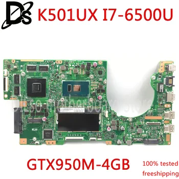 شراءKEFU K501UX ل ASUS K501UX K501UB K501U المحمول اللوحة الرئيسية K501UX Rev2.0 I7-6500U وحدة المعالجة المركزية GTX 950 متر 4 جيجابايت RAM اختبار 100%