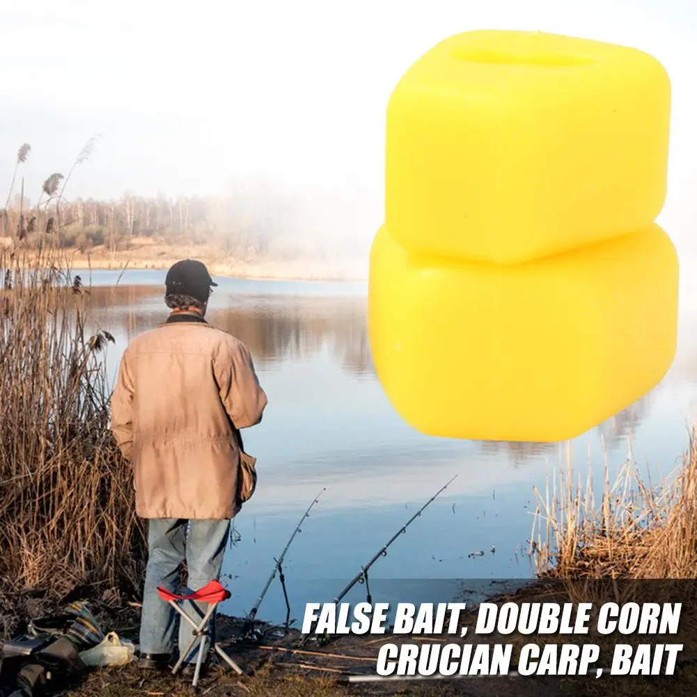 Leurres de pêche formes de maïs carpe leurres de pêche appâts en plastique durables flottant odeur saveur de maïs attirail artificiel