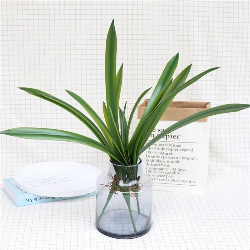 

Orchid Leaf Artificial Flowers Real Touch Artificial Orchid Leaf Flower Arrangement DIY Source Material Art Home Decoration