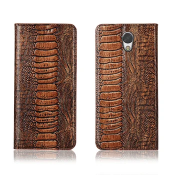 

Genuine real leahther ostrich foot pattern phone bag for Lenovo Vibe P2/Lenovo Vibe Shot Z90 flip case card slot holder capa