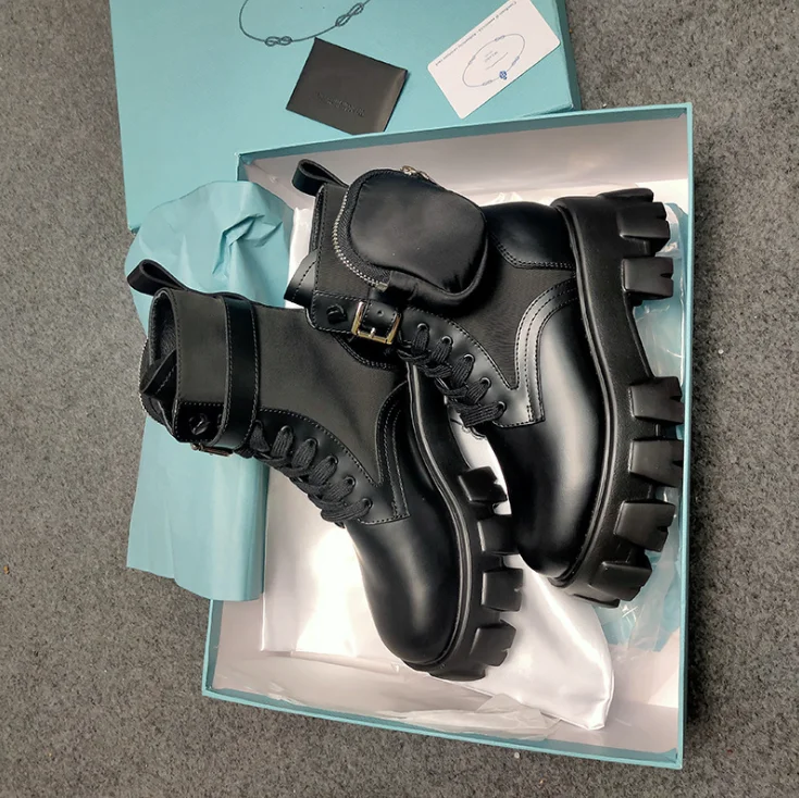 Botines de encaje de otoño para mujer, botines de piel de alta calidad, antideslizantes, resistentes al desgaste, cómodos, 2020