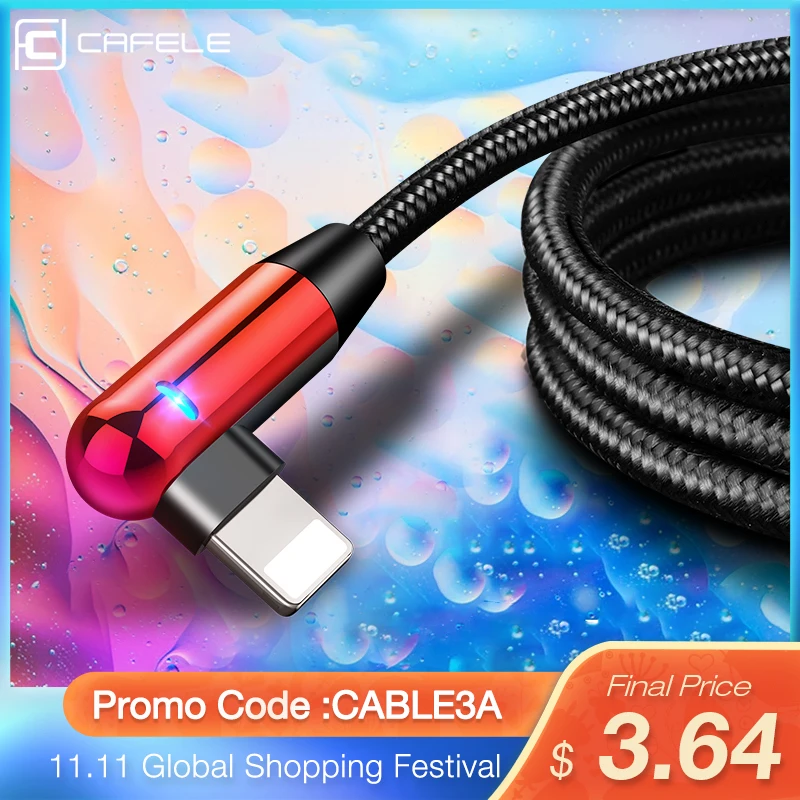 USB кабель Cafele для iPhone 11 pro/X/Xr/Xs Max/8/7/6s|Кабели мобильных телефонов| |