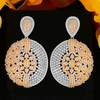 

GODKI 60MM BIG BOLD Geometric Dangle Earring For Women Wedding Cubic Zirconia DUBAI Bridal Earring Jewelry Accessories 2020