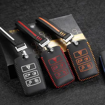 

Car Key Bag Top Layer Leather key cover 2015-2020 For Range Rover Velar Sport Landrover Discover 5 car key case holder car acce
