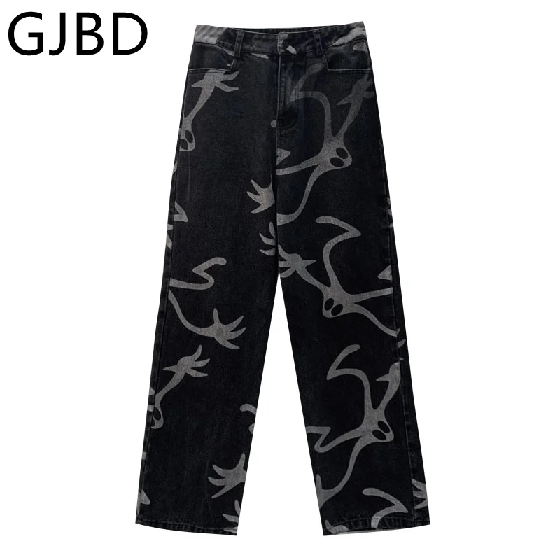 Pantalones vaqueros para mujer Y2K Harajuku, ropa de calle Vintage de cintura alta, holgados, rectos, de pierna ancha, diseño de Hip Hop, novedad de 2021