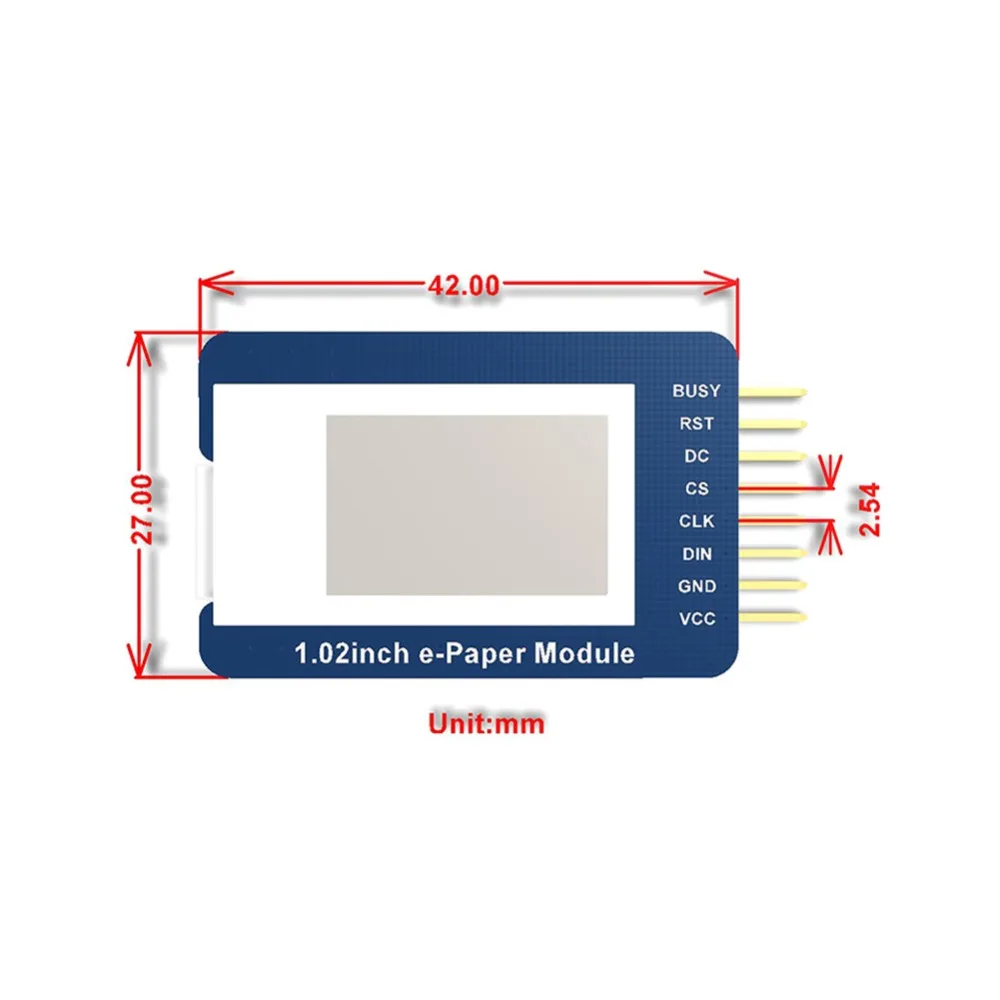 Waveshare 1,02 дюймовый модуль электронной бумаги(D) для Raspberry Pi/Jetson Nano/Arduino/Nucleo 128X80 гибкий e-Ink экран