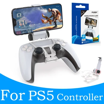 

For Sony Playstation Dualshock 5 PS5 Controller Clip Holder Bracket Adjust Mobile Phone Clamp Game Handle Mount Hand Grip Stand