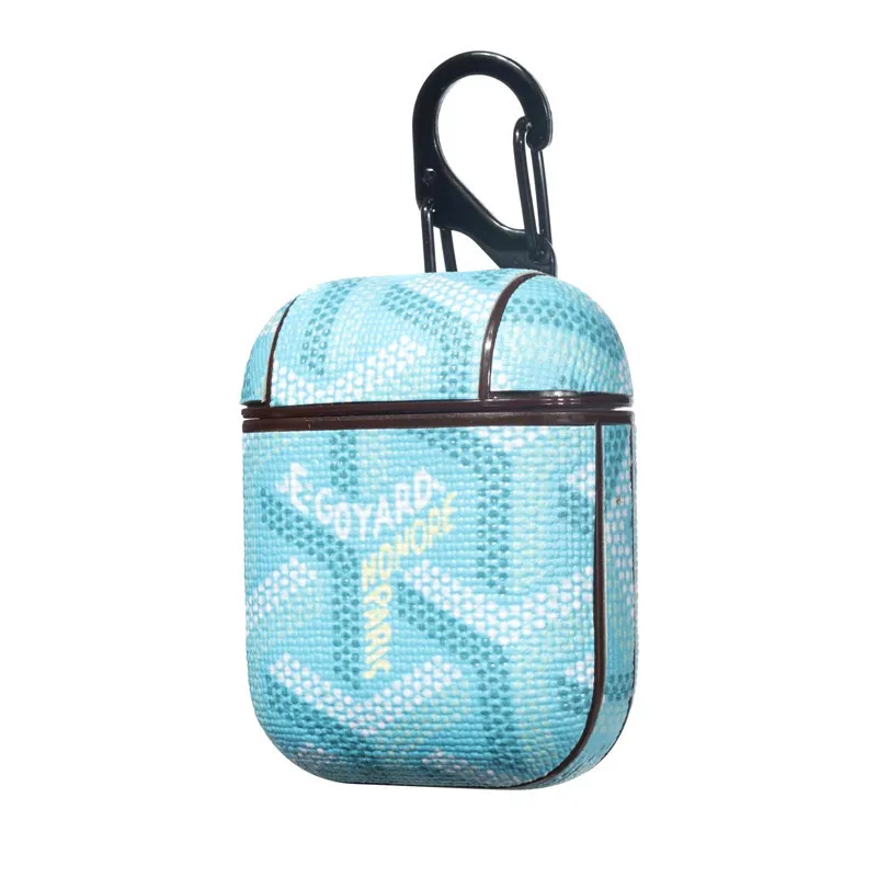 Airpods 1 and 2 case Прямая наушники GoYard стиль чехол Защитный чехол для Apple Airpods Pro беспроводной Bluetooth модные аксессуары - Цвет: Airpods 1 and 2 case