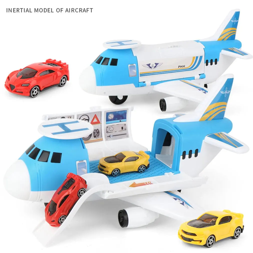 Simulation Track Inertia Children's Toy Aircraft Storage Passenger Plane Ploice Fire Rescue Baby Boy Toy Cars