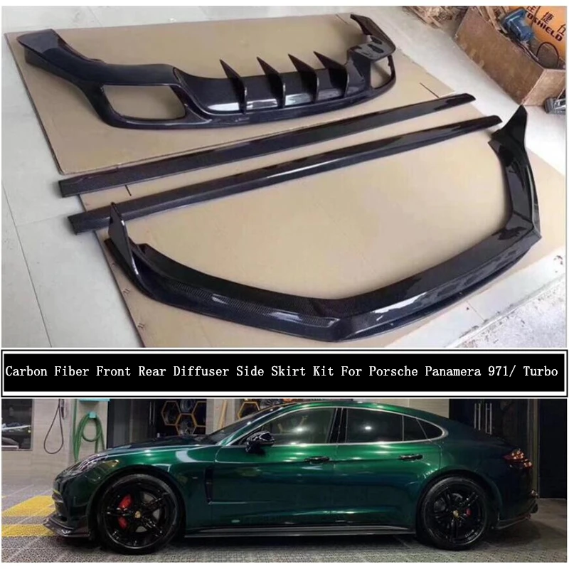 Для Porsche Panamera 971/ Turbo 2017 2018 2019 2020 диффузор переднего и заднего бампера из