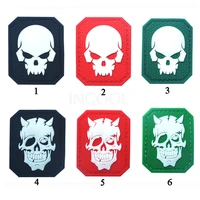 Buy Decorative Embroidered Patch Tactical Skull Military Reflective Patch Emblems Rubber Funny Badges Embroidery Motorcycle Patches Online - Image 4