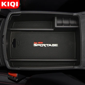 

KIQI Car Central Armrest Storage Box Container Holder Tray for KIA Sportage KX5 QL AT LHD 2016 2017 2018 2019 Accessories