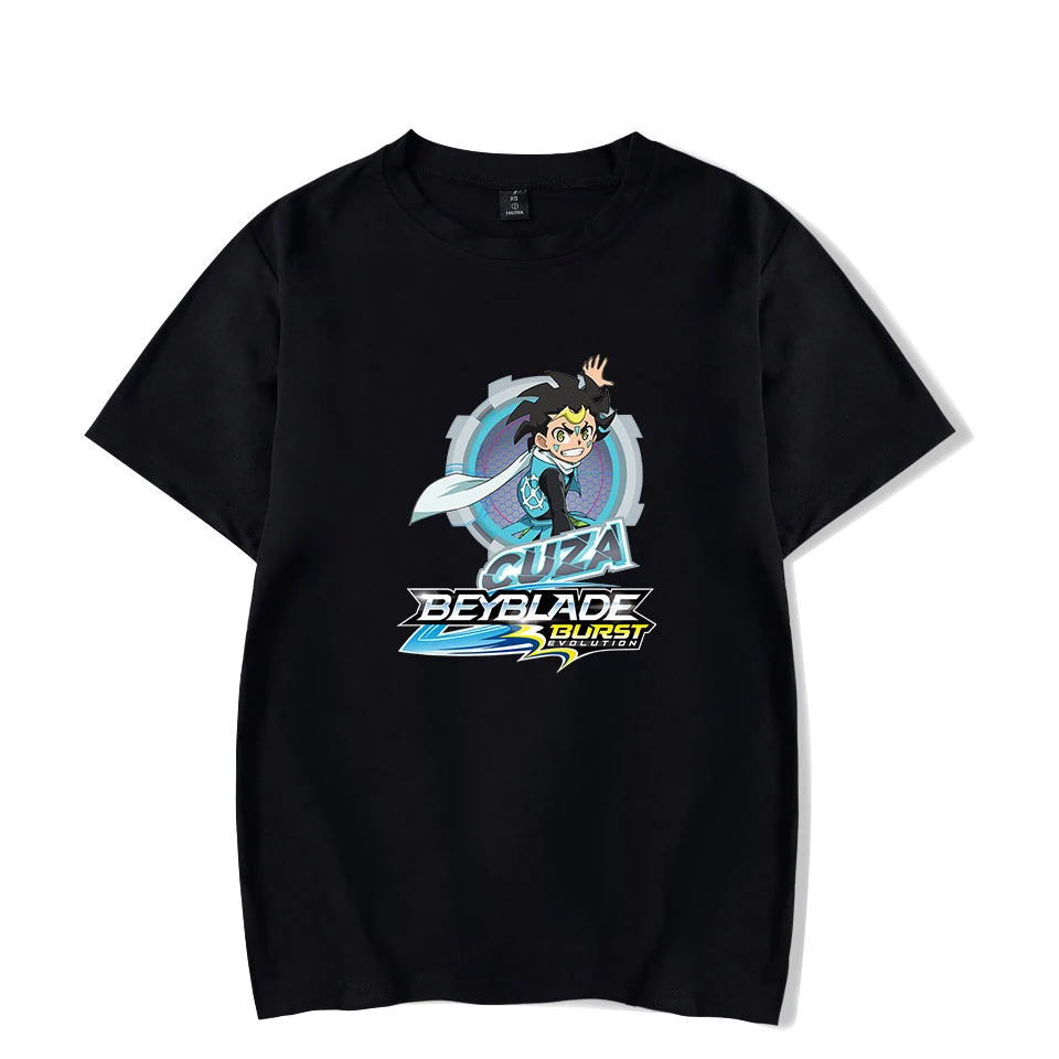 Летняя модная уличная футболка Beyblade Burst Evolution с принтом для мужчин/женщин, поп черная Повседневная футболка, тонкая XXS-4XL с короткими рукавами
