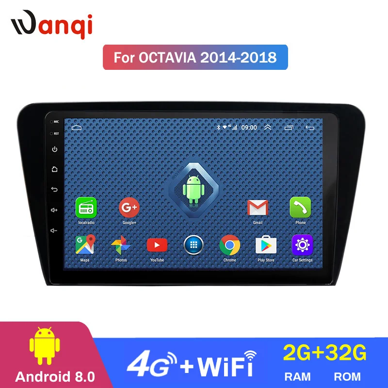 

4G Lte All Netcom 10.1 inch For skoda octavia 2014-2018 android 8.0 full touch car dvd multimedia gps navigation system