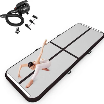 

Inflatable Air Track Gymnastic Airtrack Tumbling Air Mat, 9.8 ft Air Floor with Pump for Home Use, Training, Cheerleading, Yoga