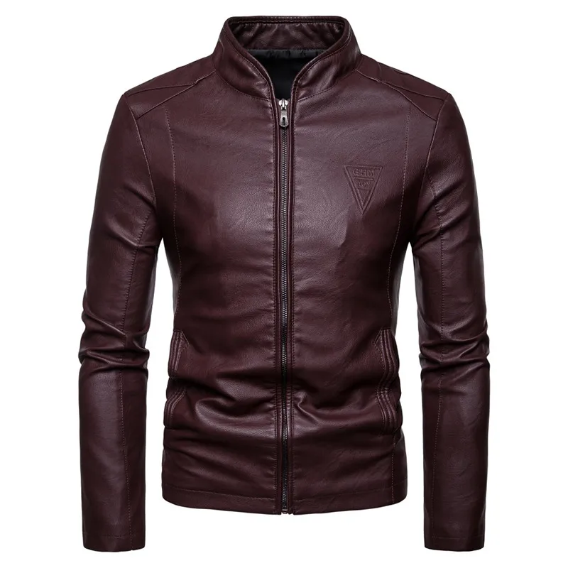 men's genuine leather coats & jackets 2021 Autumn And Winter New Men's Fashion Stand-up Collar Leather Jacket Men's Long-Sleeved High-Quality Jacket Size M-4XL bomber jacket Jackets