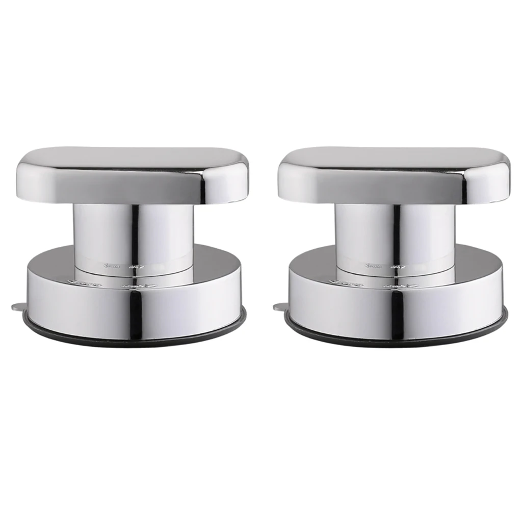 2 Pcs Bathroom Shower Glass Door Suction Cup Safety Knobs Handle Wall Mounted Handrail Grip Tub