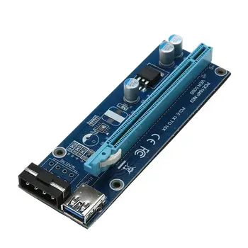 

USB 3.0 PCI-E Express 1X To 16X PC Expansion Card Extender Riser Card Adapter For Miner Mining Kit With SATA Power Cable