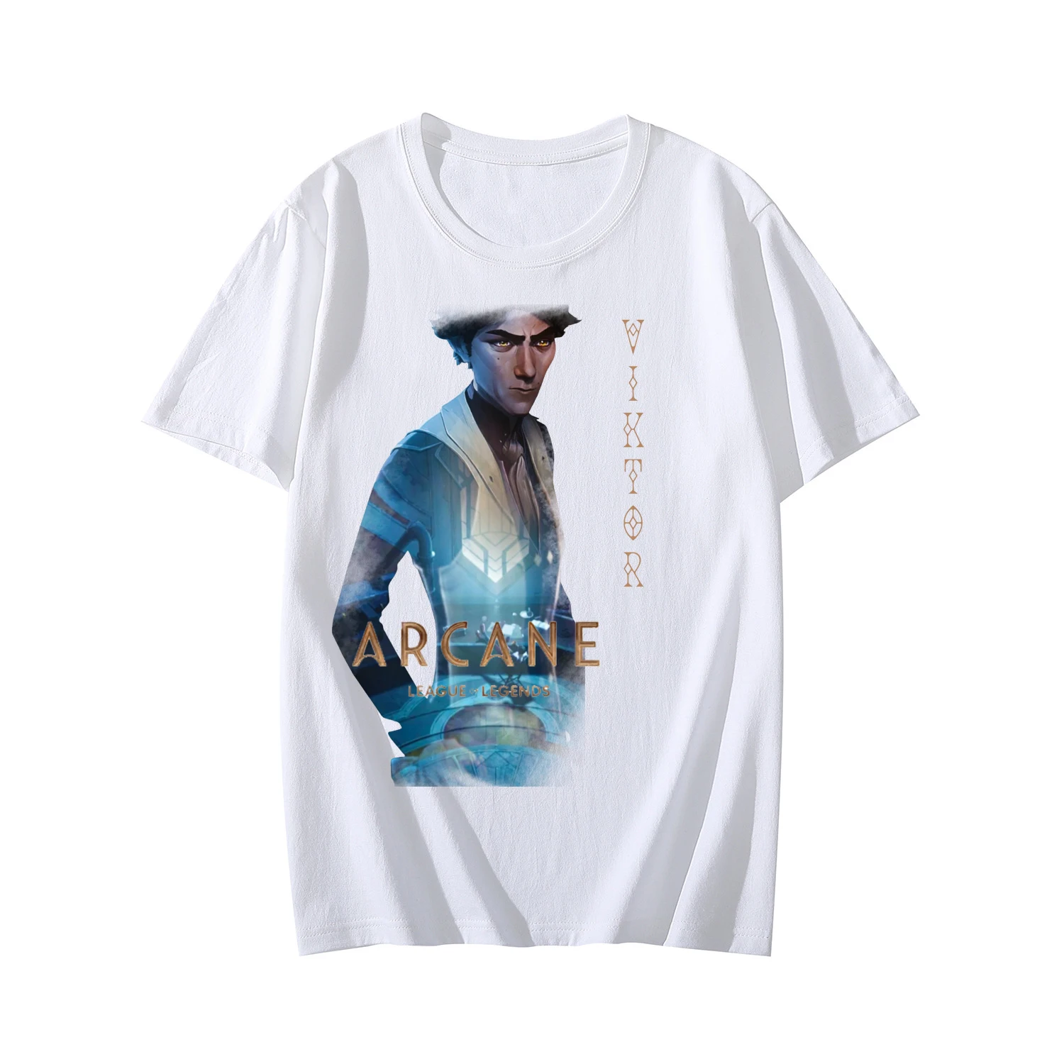 2022 Summer Famous New Cartoon T Shirt Women Men Arcane League of Legends Streetwear Comfortable Oversized T-tshirt White Tops funny t shirts