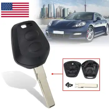 

2 Buttons Car Remote Key Shell Fob Case Replacement Cover For Porsche Boxster S 986 911 996 HU66 Blade Replacement Key Shell