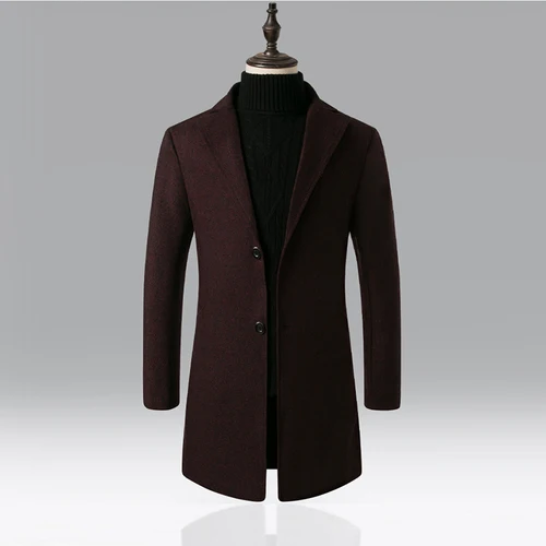 Осень, японский плащ со снежинками, мужской большой размер 5XL, тонкая куртка, мужское длинное пальто, пальто с хлопковым тренчем - Цвет: Wine red-ordinary