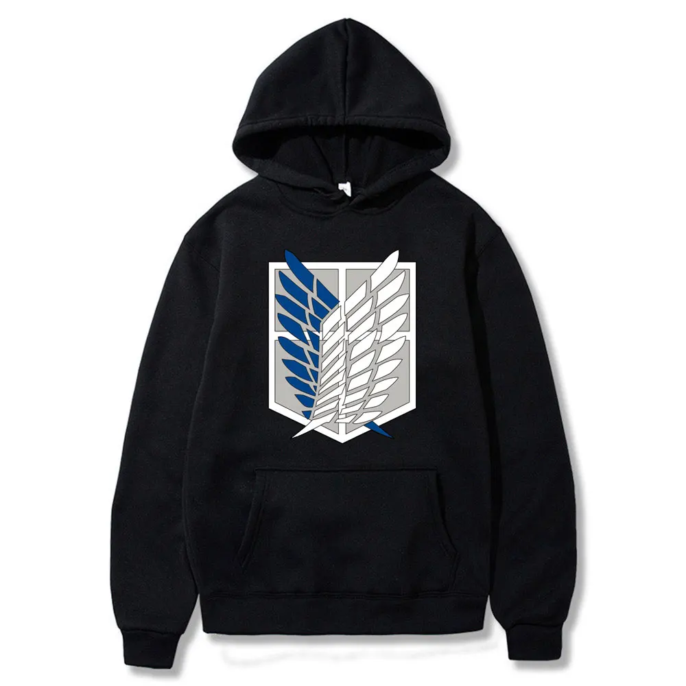 

Attack on Titan Male Sports Pullover Wings of Freedom Pattern Clothing Men 2020 Autumn Winter Warm Hooded Sweatshirt Clothes Men