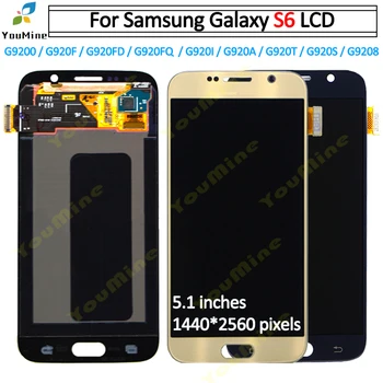 

For Samsung galaxy S6 G9200 lcd display touch screen digitizer G920F G920i G920P G920V G920A Assembly for samsung s6 lcd
