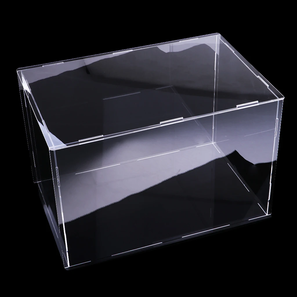 Clear Acrylic Display Box Dustproof Showcase for Action Figure Display Case Cube - Transparent 30x20x20cm