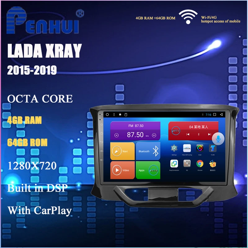 

Android Car DVD For Lada XRAY ( 2015-2019) Car Radio Multimedia Video Player Navigation GPS Android 10.0 Double DIn