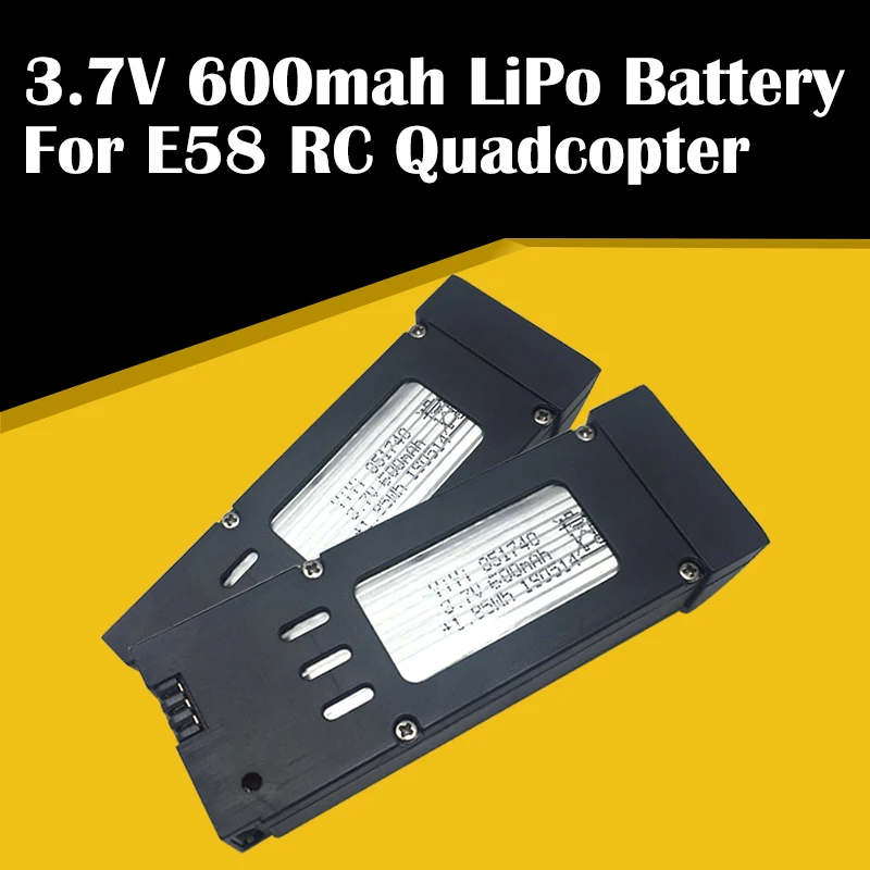 2 шт. E58 LiPo батарея 3 7 V 600mah Drone s RC Quadcopter запасная часть | Игрушки и хобби
