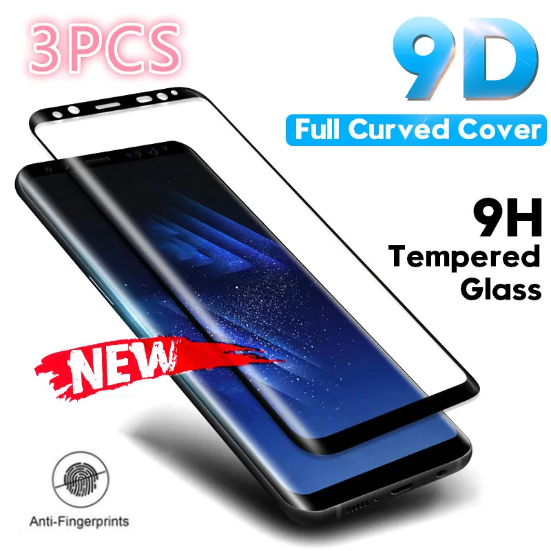 5PCS Tempered Glass Film For Samsung Galaxy Note 8 9 Full Curved Screen Protector S9 s10E S8 Plus S7 Edge | Мобильные телефоны и
