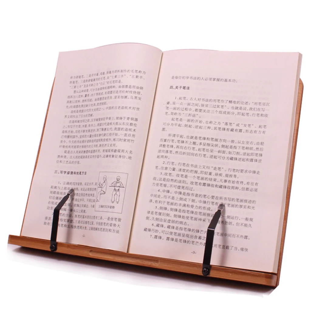 Бамбуковая подставка для книг чтения поварской книги/Складная планшета ПК