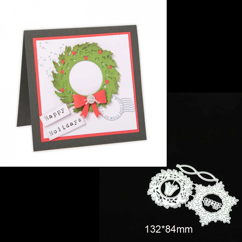 2053 Leaves Wreath Bow Cutting Dies