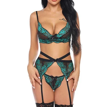 

Women Sexy Bra Set Lace Lingerie Straps Sissy Panty Bandage Set Light and Breathable Underwear Sets For Women