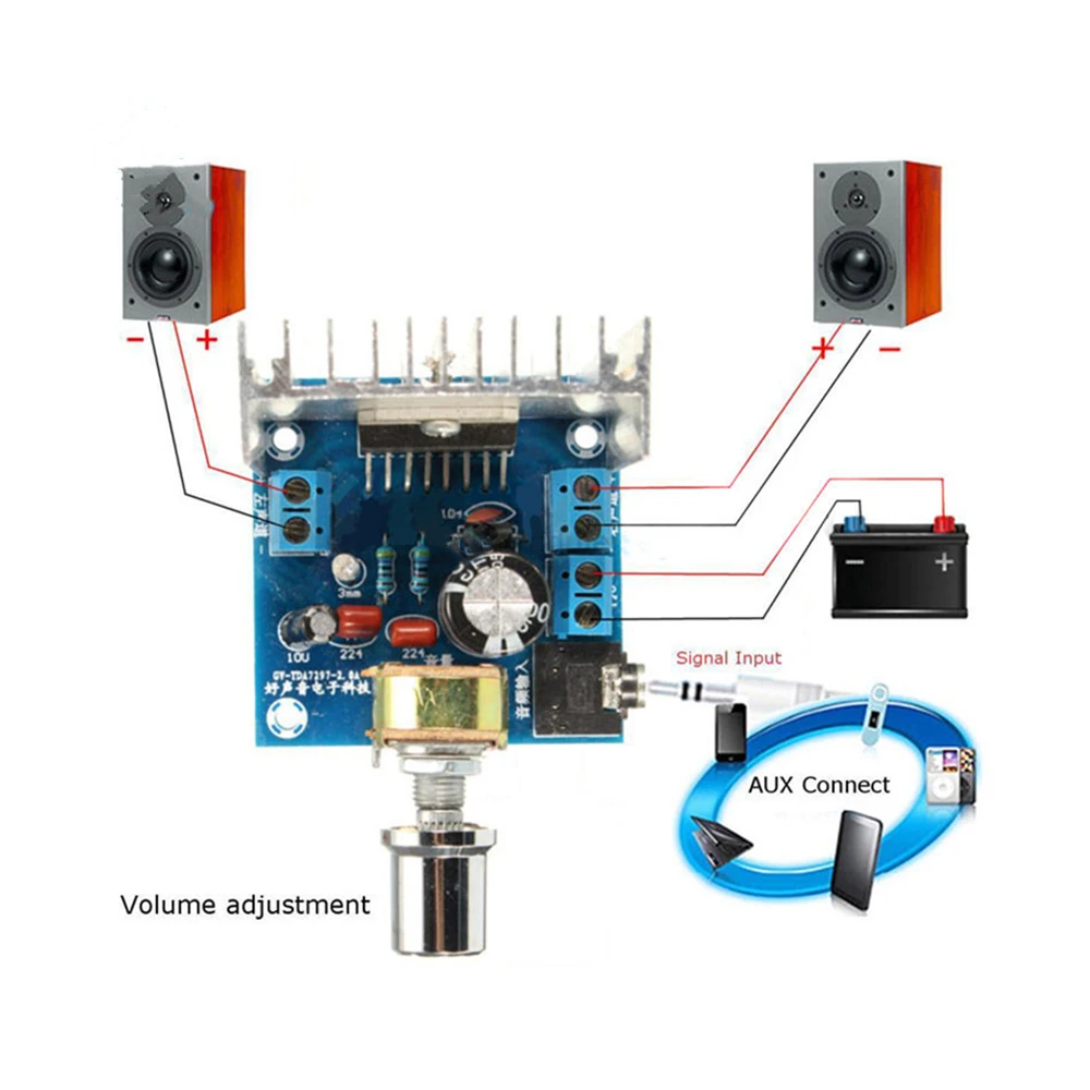 TDA7297 версия B Плата усилителя DC 9-15V 15Wx2 цифровой модуль мощности звука стерео