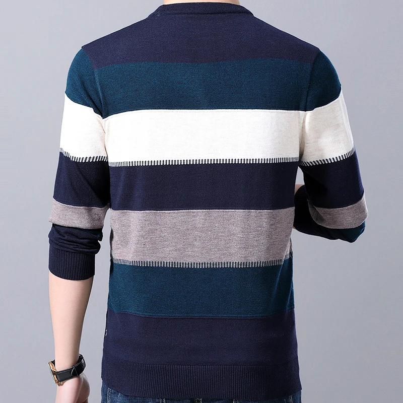 HISTREX брендовый Повседневный полосатый вязаный пуловер, Мужская одежда, роскошный пуловер и свитеры для мужчин, мужской модный свитер