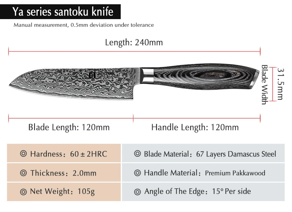XINZUO 5 дюймов нож Santoku японский 67 слоев Дамасские кухонные ножи VG10 стальной нож повара кованая сталь Pakka деревянная ручка