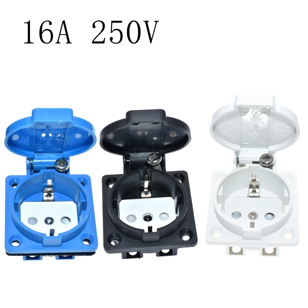16A 250V черный/голубой/белый генератор Управление Панель Германия
