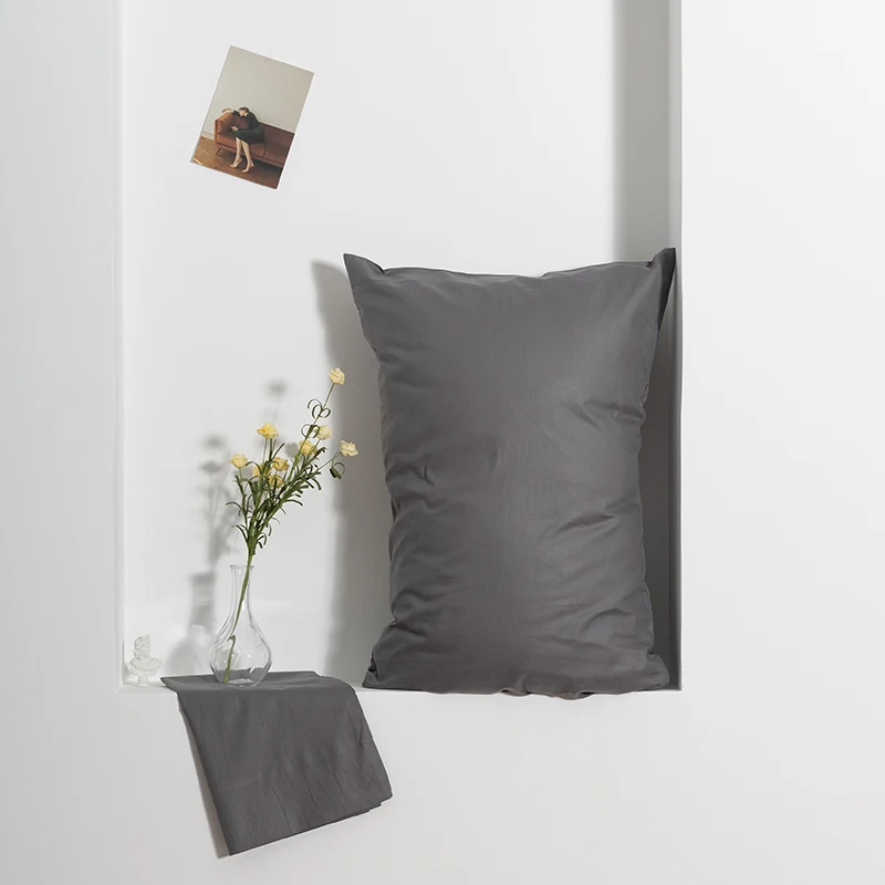

YAXINLAN bedding 100% cotton pillowcase solid color pillowcases soft and comfortable breathable pillowcase Russia Size