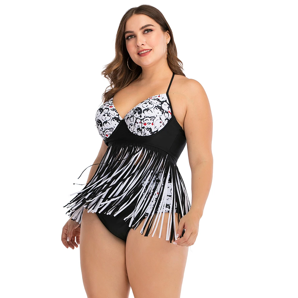 2020 женские купальные костюмы бикини с кисточками высокая талия пляжная одежда