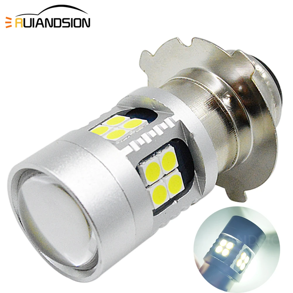 1pc 624v Dc Motorcycle Headlight Bulbs P15d253 Led High Low Beam