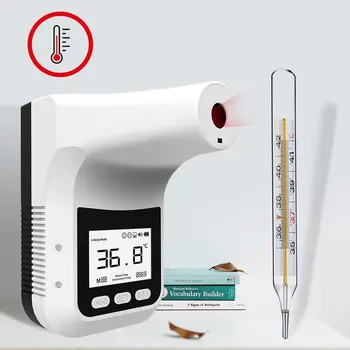 

Non-Contact Thermometer Wall-Mounted Infrared Forehead Digital Temperature Fever Alarm Accurate Instant Reading LCD Display