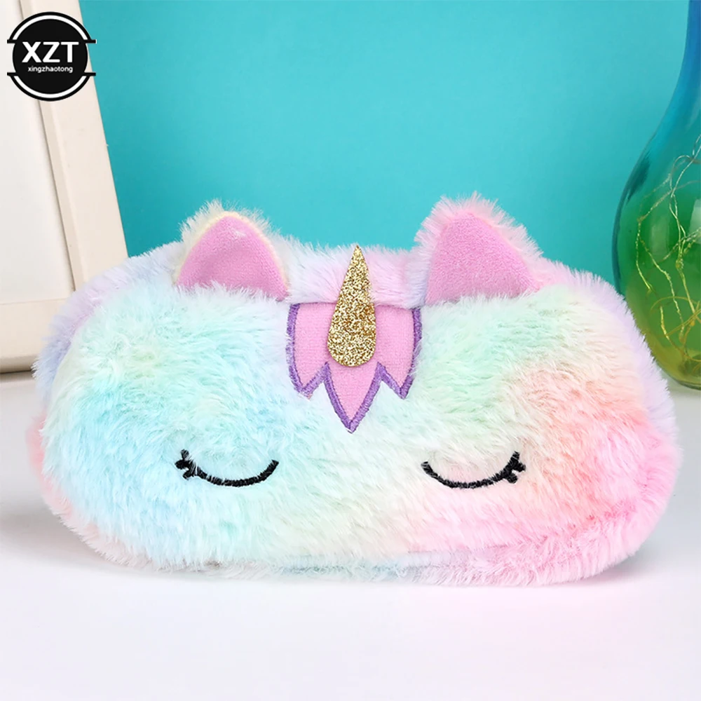 

Cute cartoon pencil case plush unicorn stationery bag creative learning stationery pencil Case Storage Bag